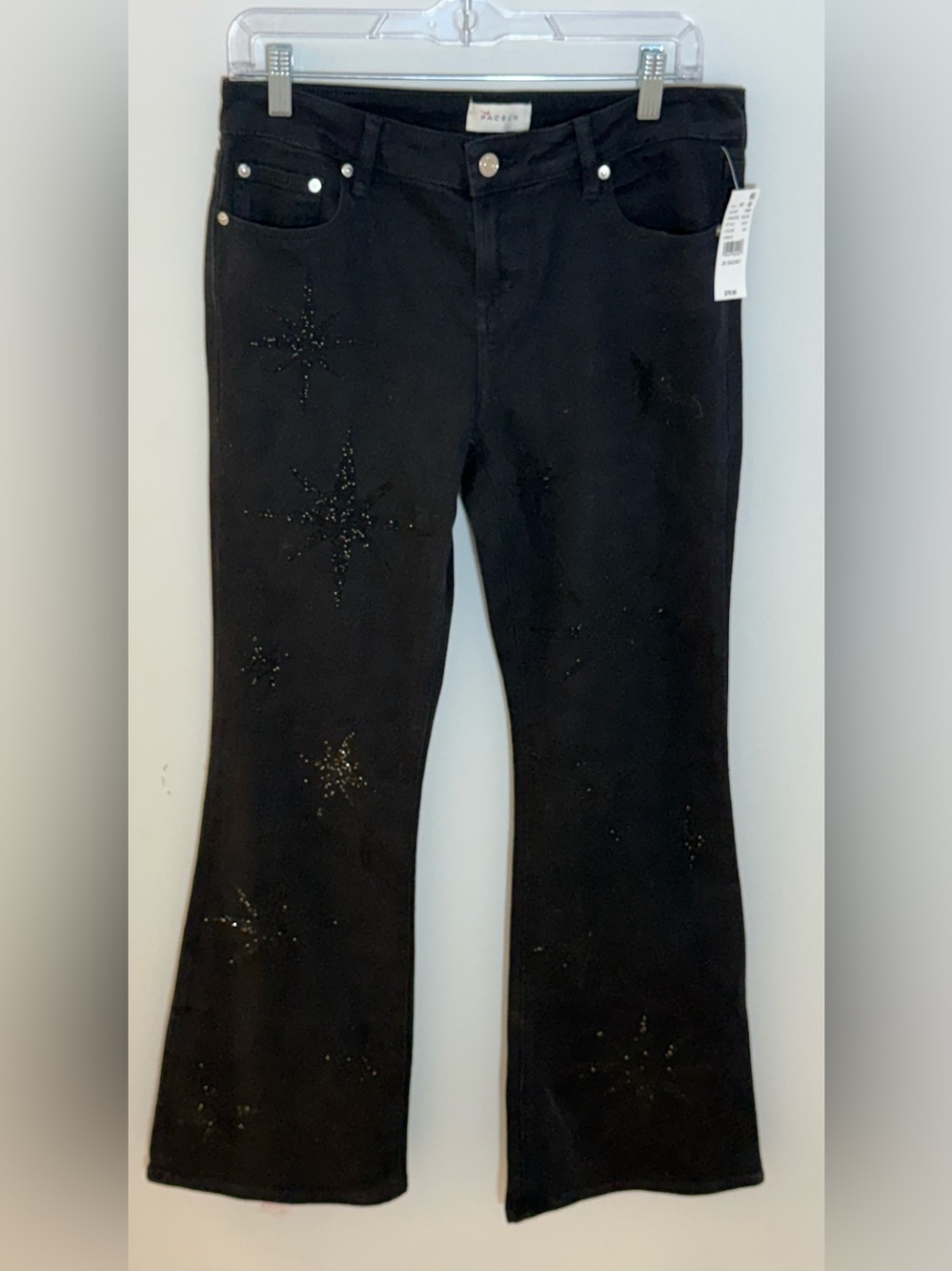 PacSun Black Flare Jeans with Star Stud Details